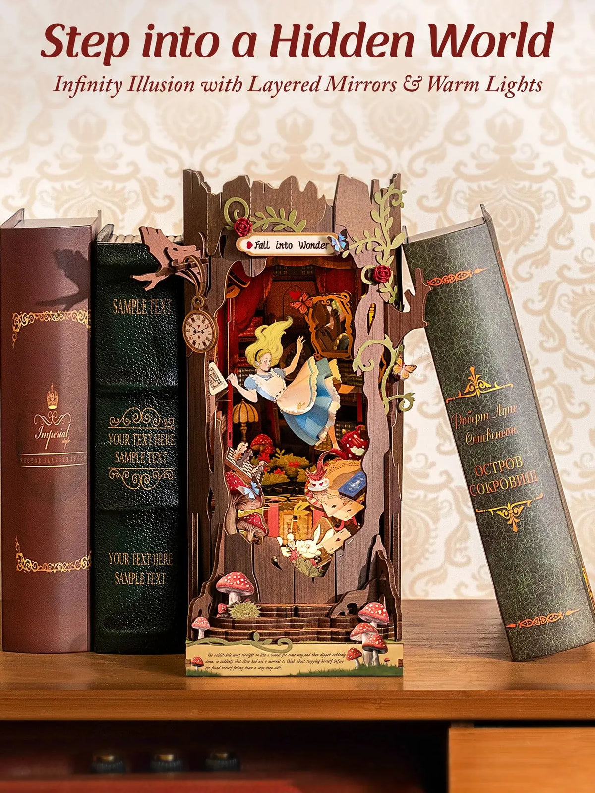 Rolife Fall Into Wonder DIY Book Nook Kit For Adults