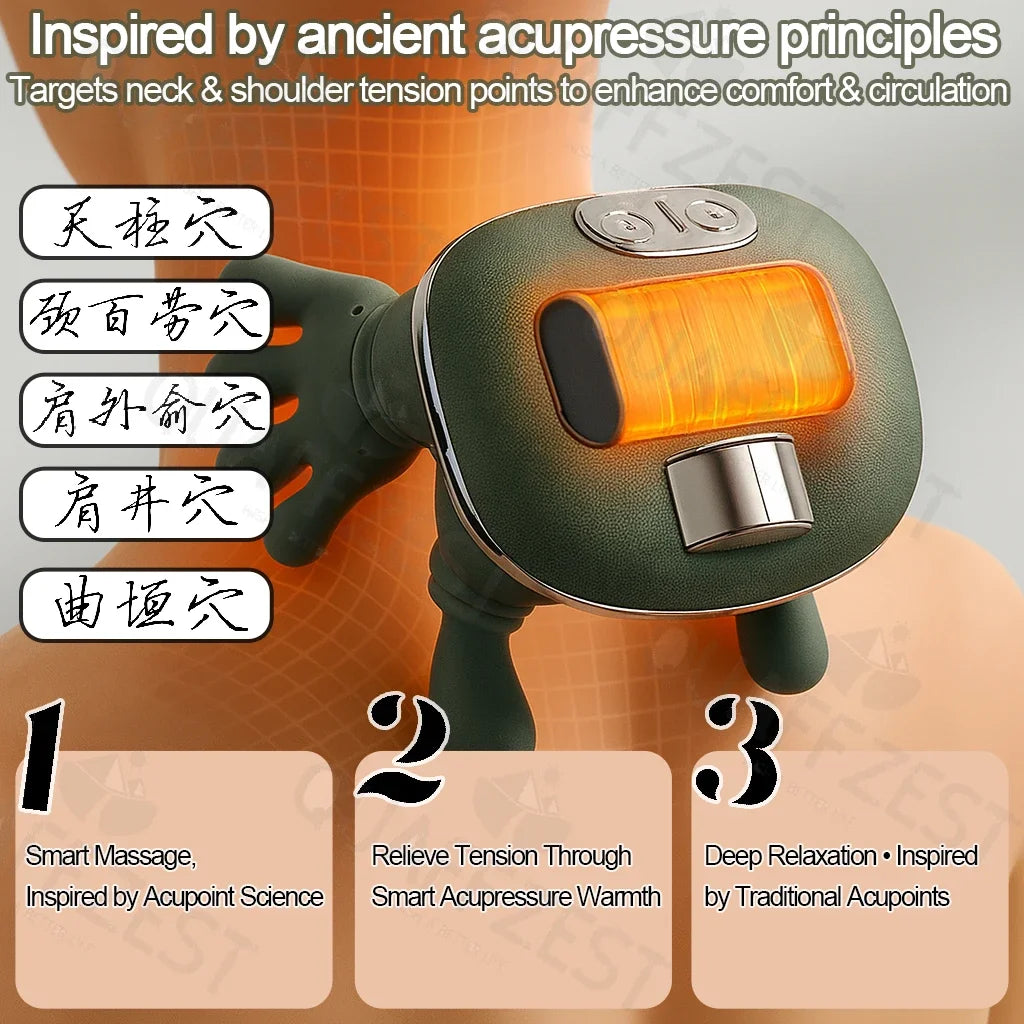 Bionic Finger Neck And Shoulder Massager Wireless Kneading