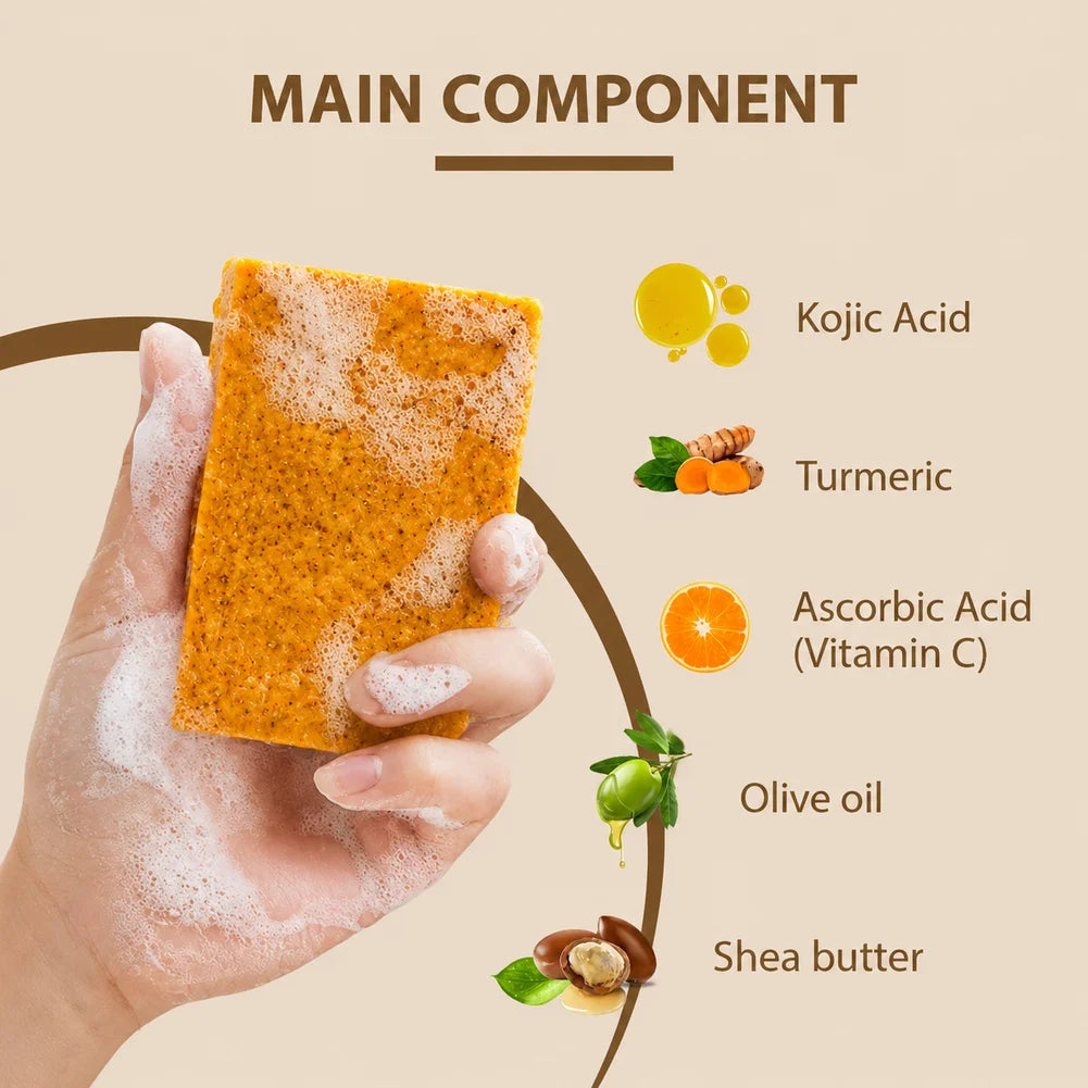 Natural Turmeric Facial And Body Cleansing Bar Handmade Herbal Soap