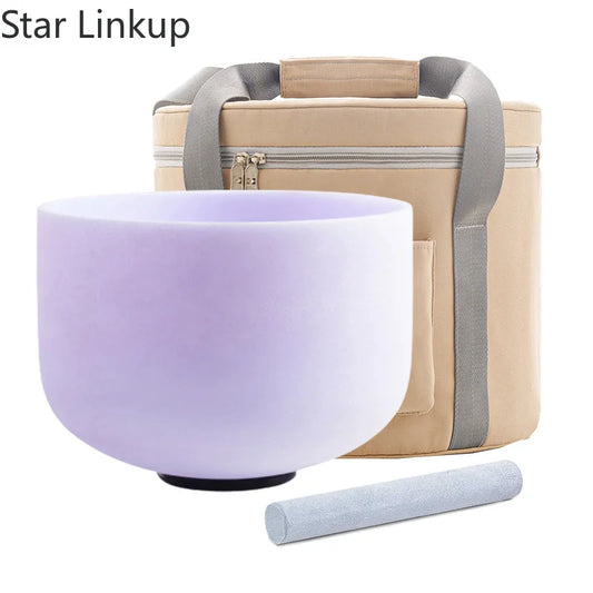 Amethyst Gemstone Fusion Crystal Singing Bowl Set With Bag