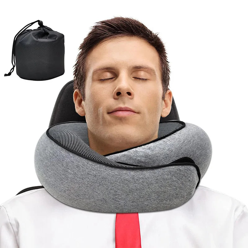 Snail Style Memory Foam Travel Neck Pillow U Shaped Support