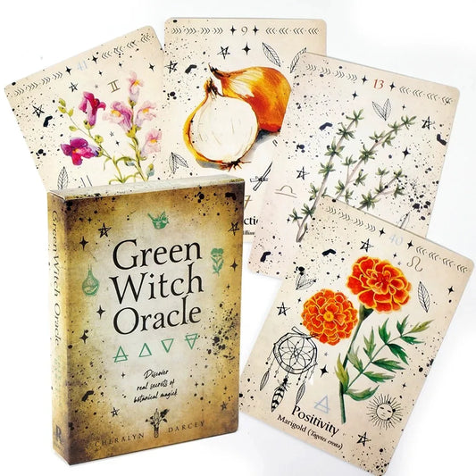 42 Card Green Witch Oracle Card Deck For Divination