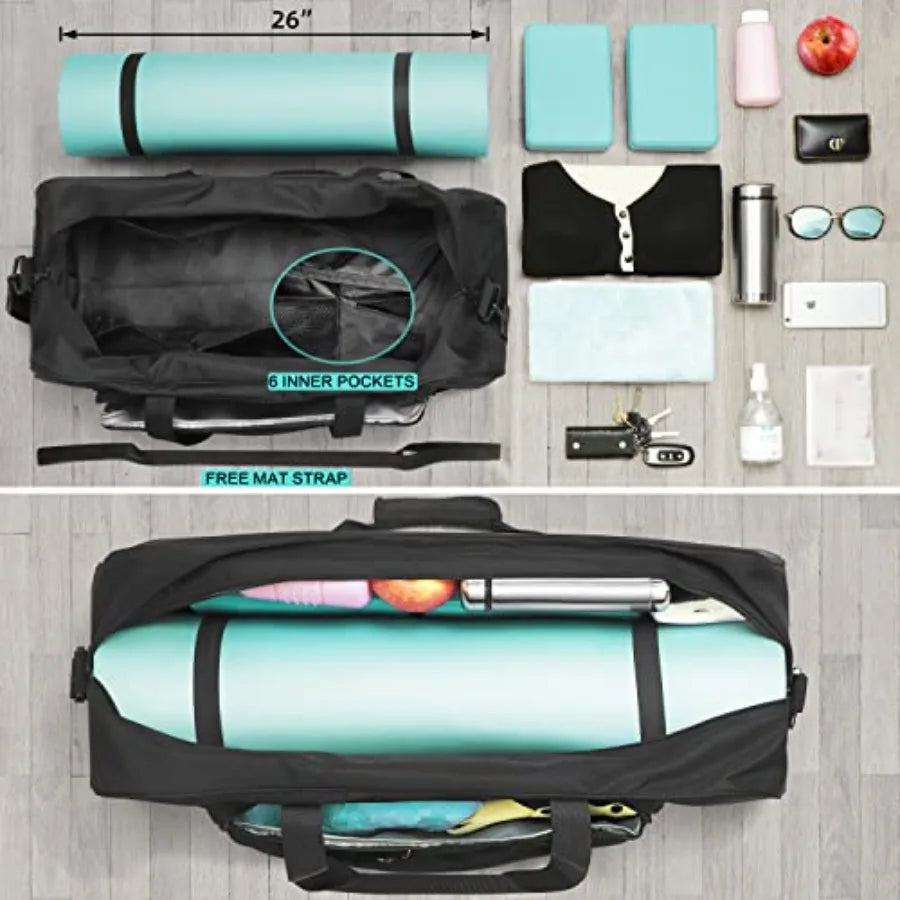 Yoga Mat Bag Carrier With 8 Pocket And Wet Pocket Air Vent