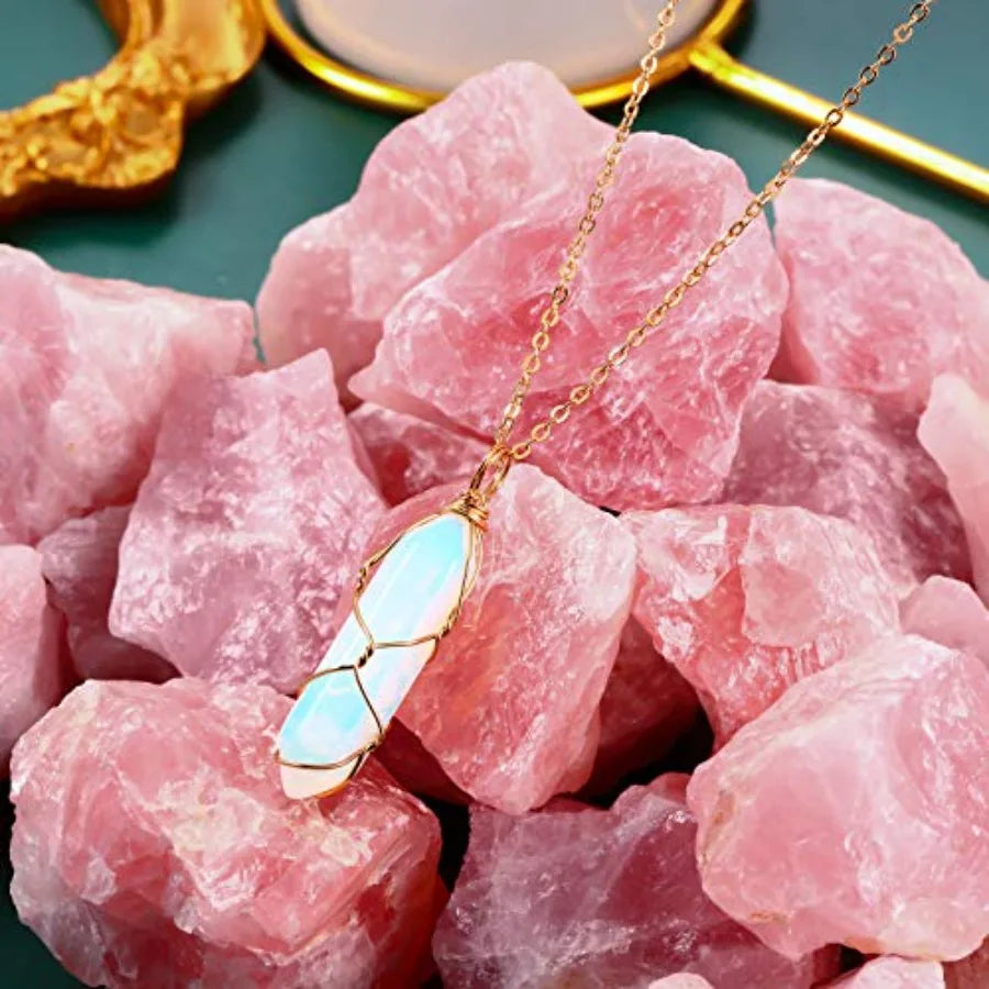 Yaomiao Crystal Necklaces Healing Stone Pendant Natural Gemstone Jewelry