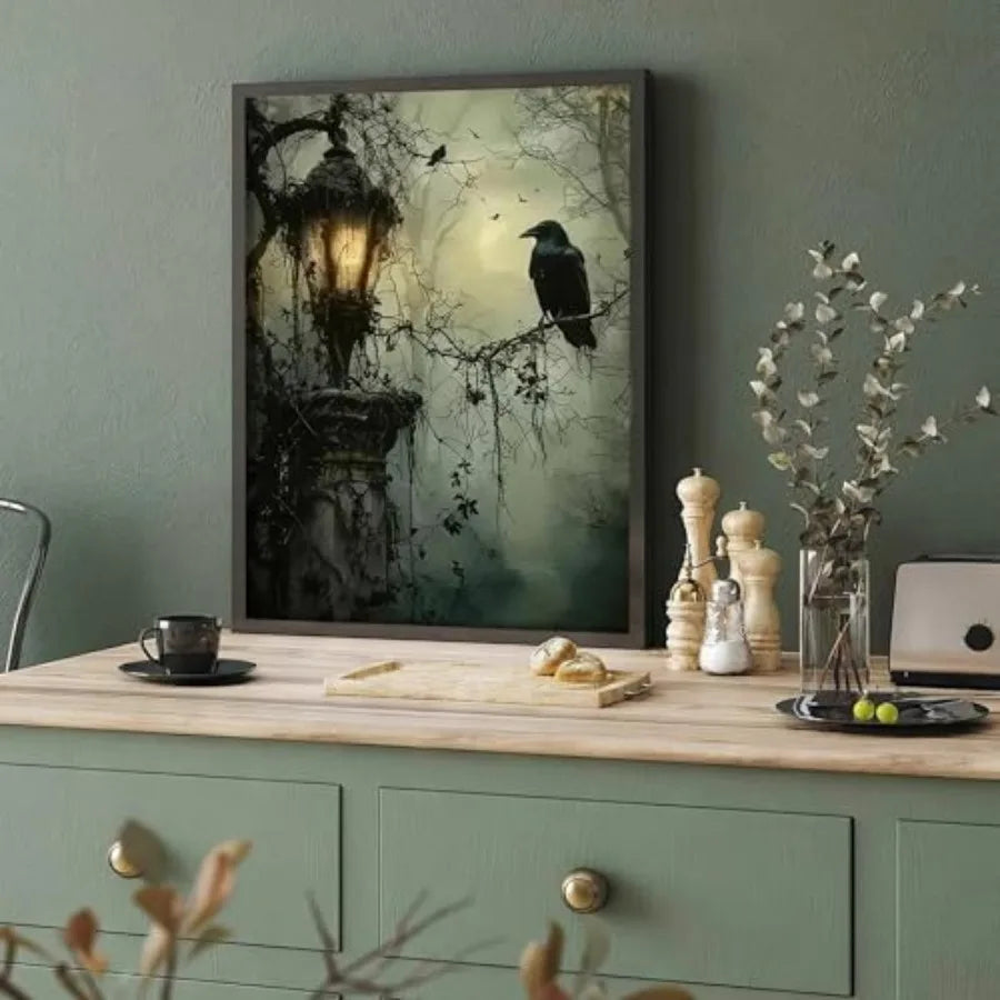 Diamond Art Kits for Adults Beginners- Gothic Dark Horror Forest Crow