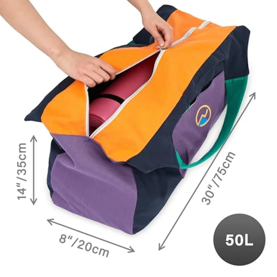 Yoga Mat Bag With Full Zip And Three Zipper Pockets