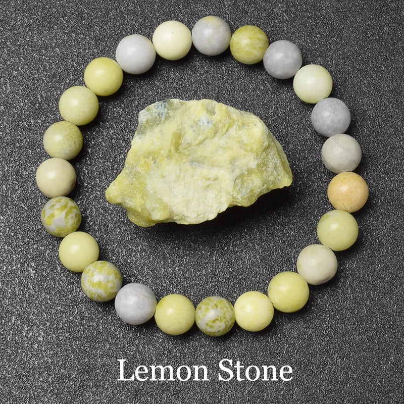 QLDDDstar Natural Golden Obsidian Stone Beaded Bracelet For Men And Women