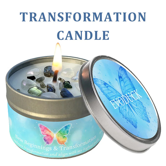 Law Of Attraction Lavender Chamomile Healing Crystals Candle