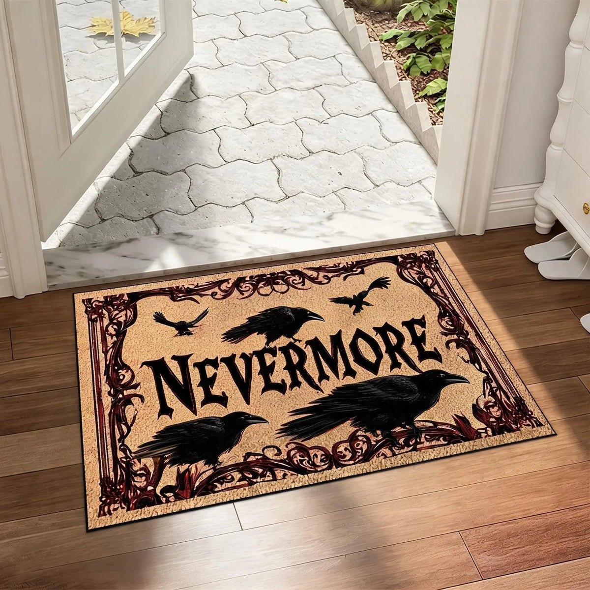 Halloween Welcome Doormat Anti Slip Indoor Outdoor Rug For Entryway