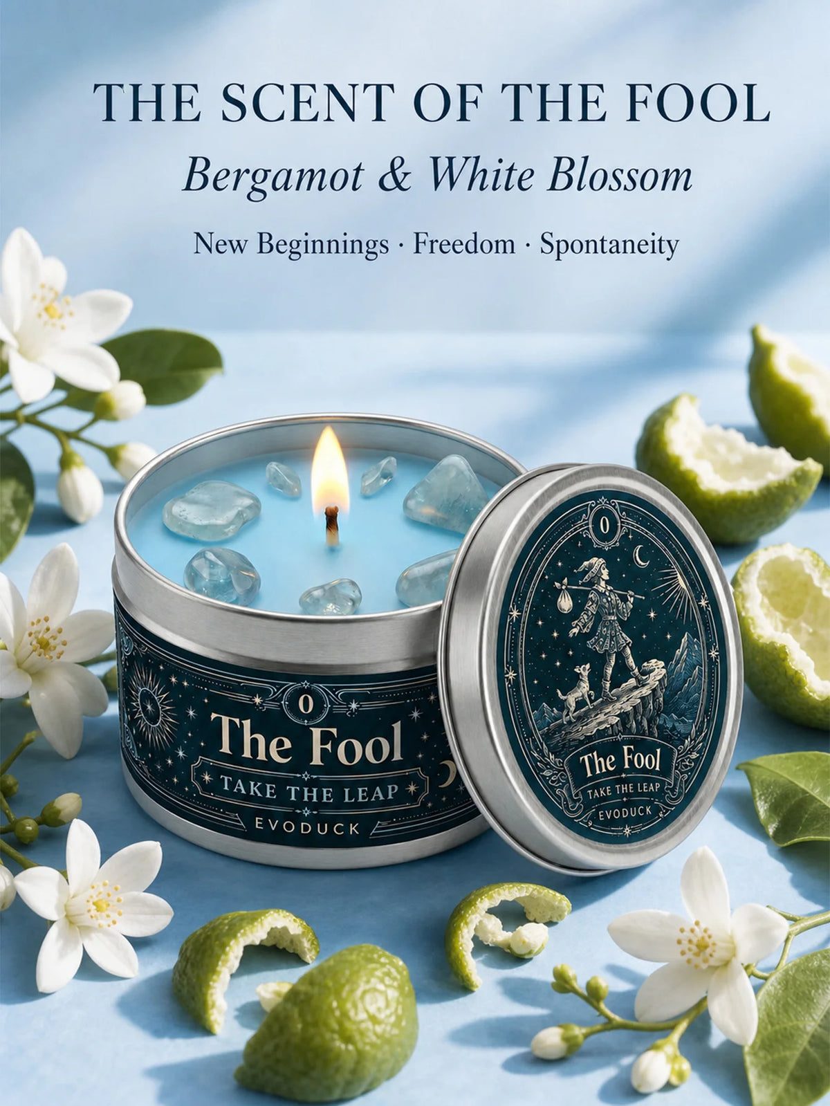 Evoduck The Fool Tarot Scented Candle For Spiritual Meditation