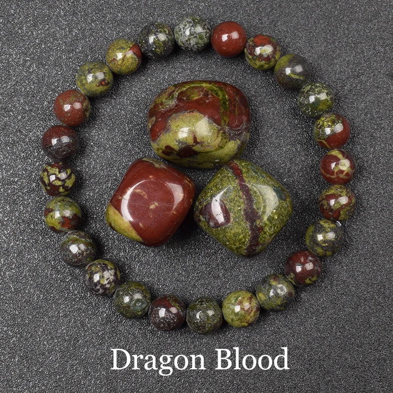 QLDDDstar Natural Golden Obsidian Stone Beaded Bracelet For Men And Women