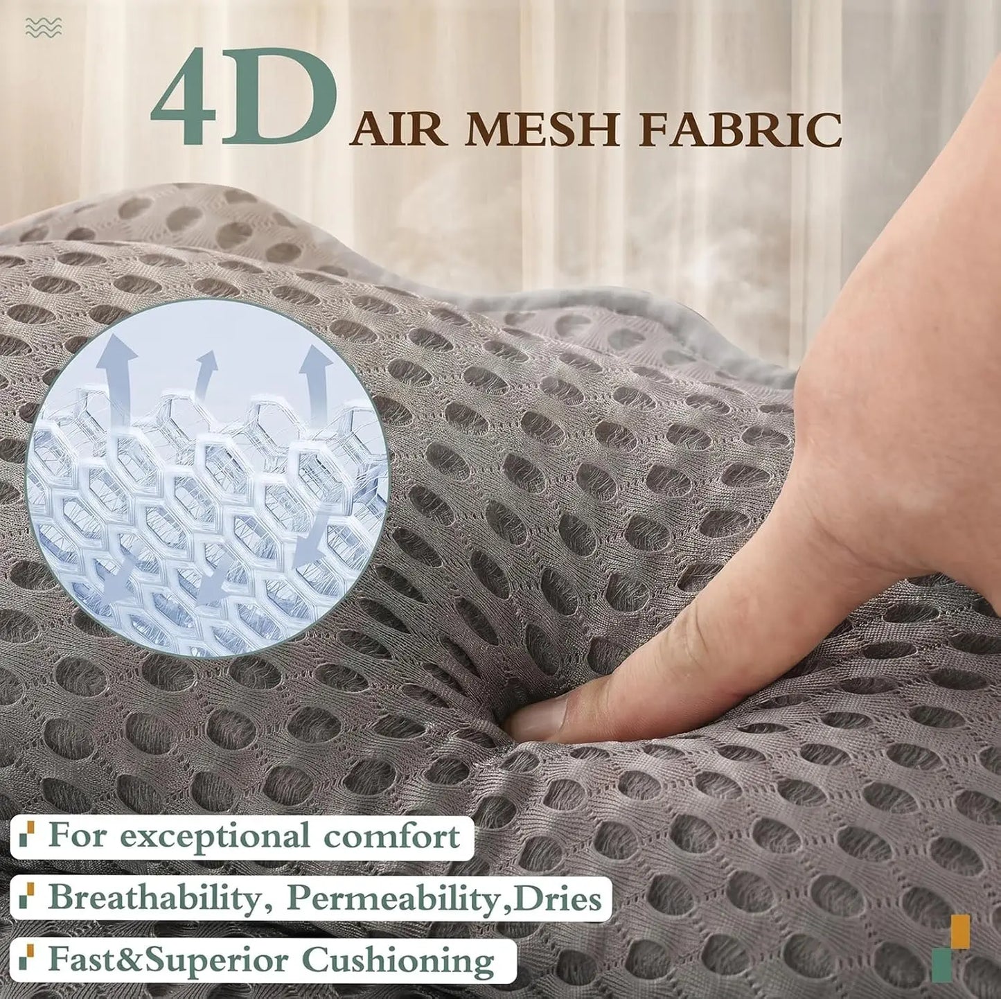 Ergonomic Bath Pillow With 6 Suction Cups For All Bathtubs