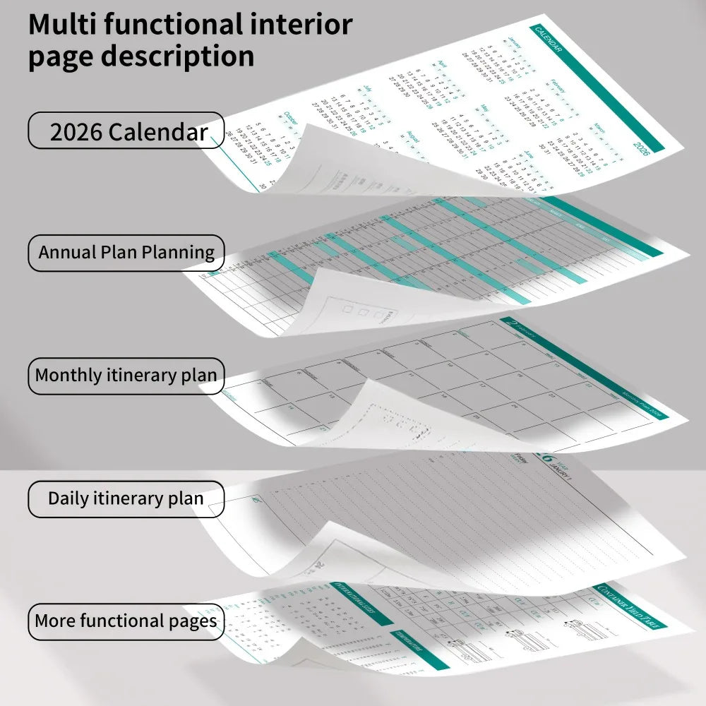 Self-Discipline Planner With Weekly and Monthly Layouts Portable