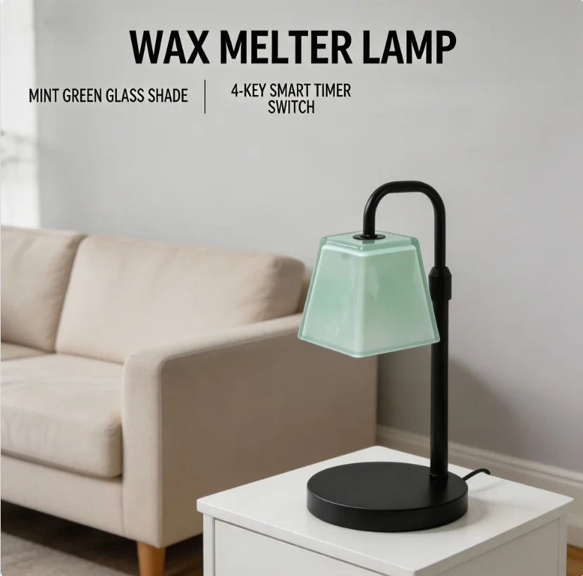 Glass Shade Candle Warmer With 4 Key Timer US Plug