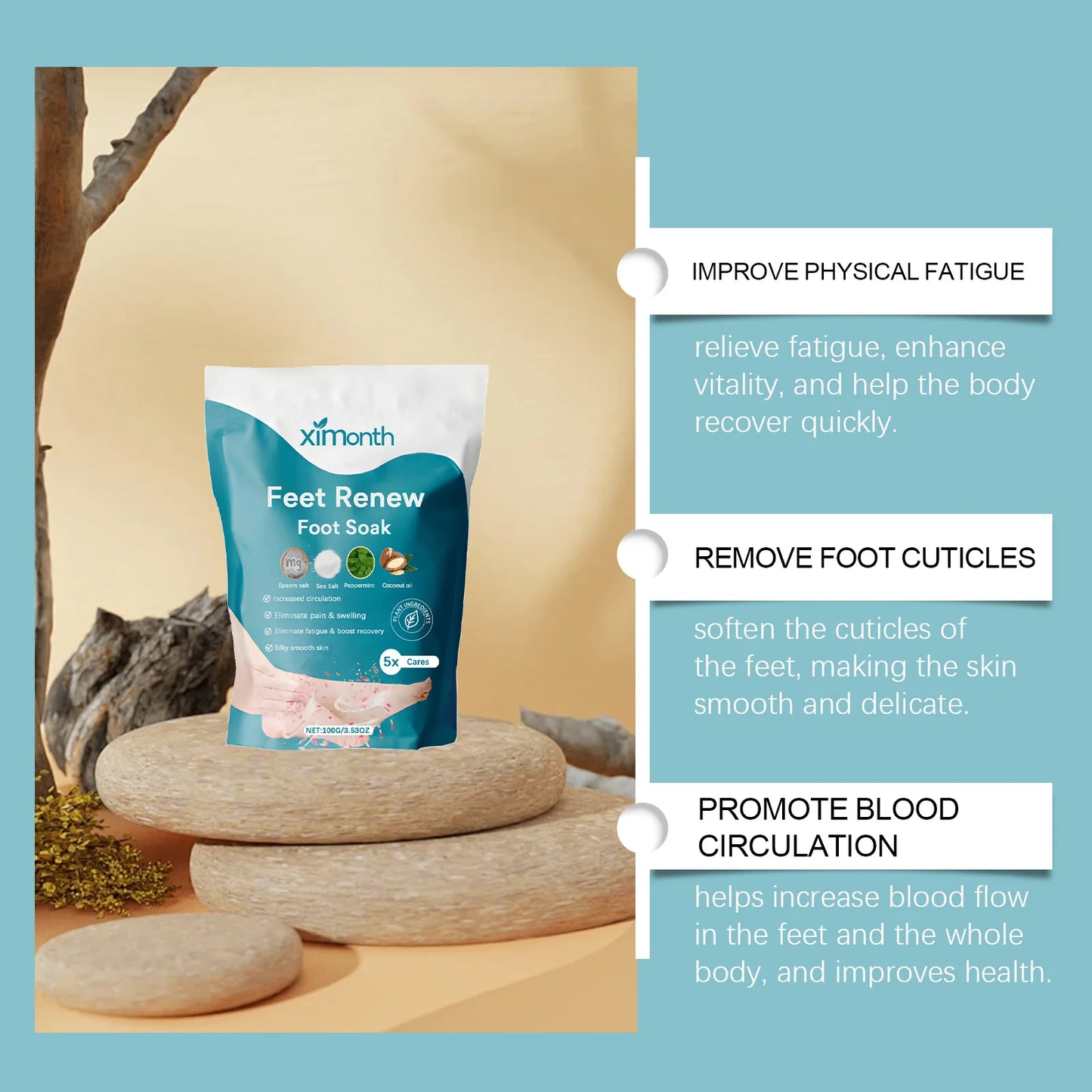 Foot Bath Salts Relaxing Magnesium Soak Tired Feet