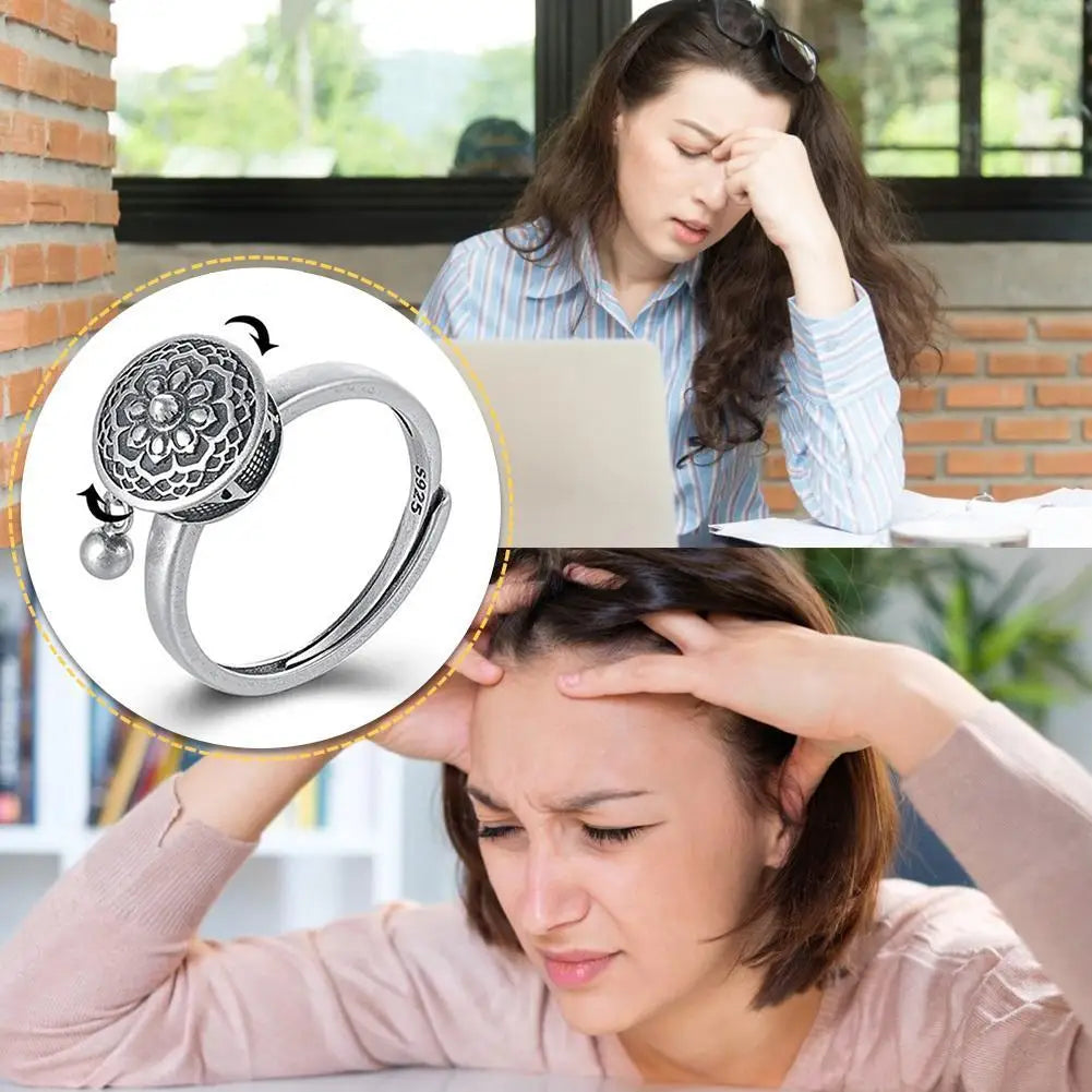 Rotation Lotus Anti Stress Ring For Anxiety Relief Unisex