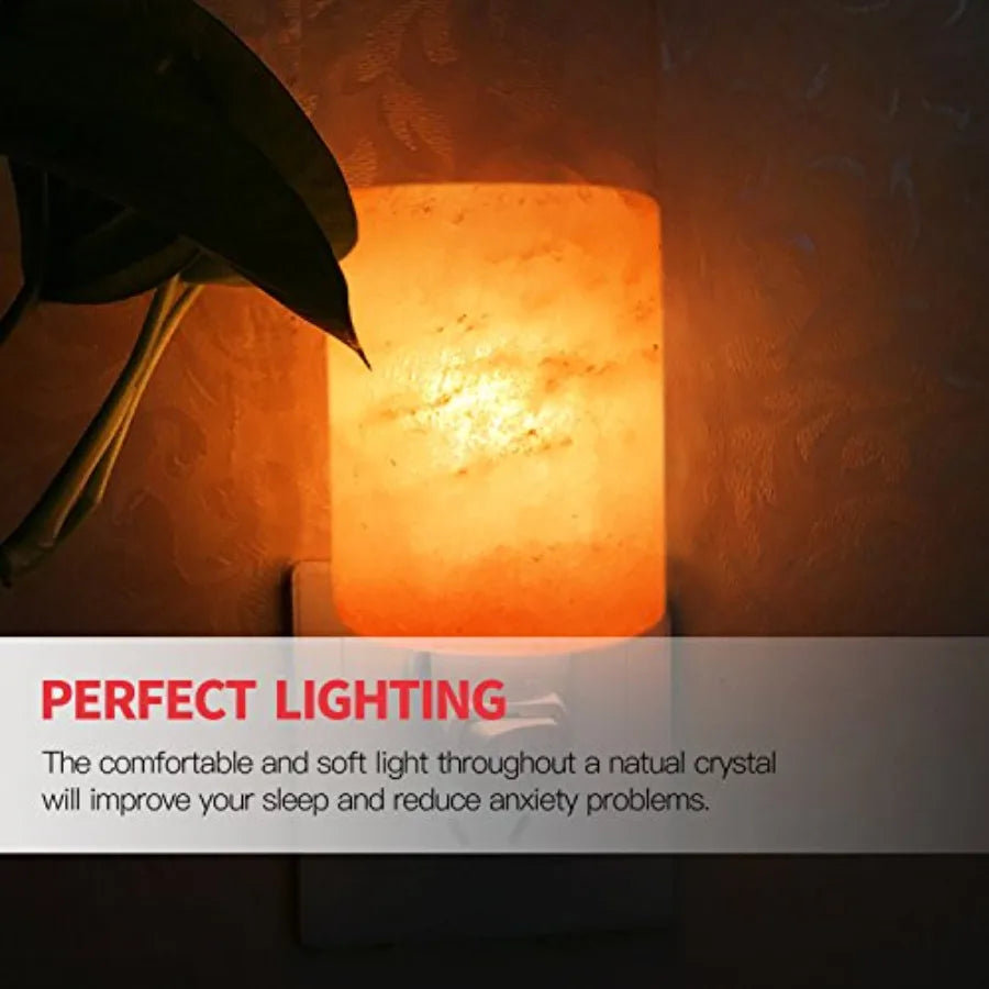Crystal Himalayan Salt Wall Lamp With 360 Rotatable Plug 7W