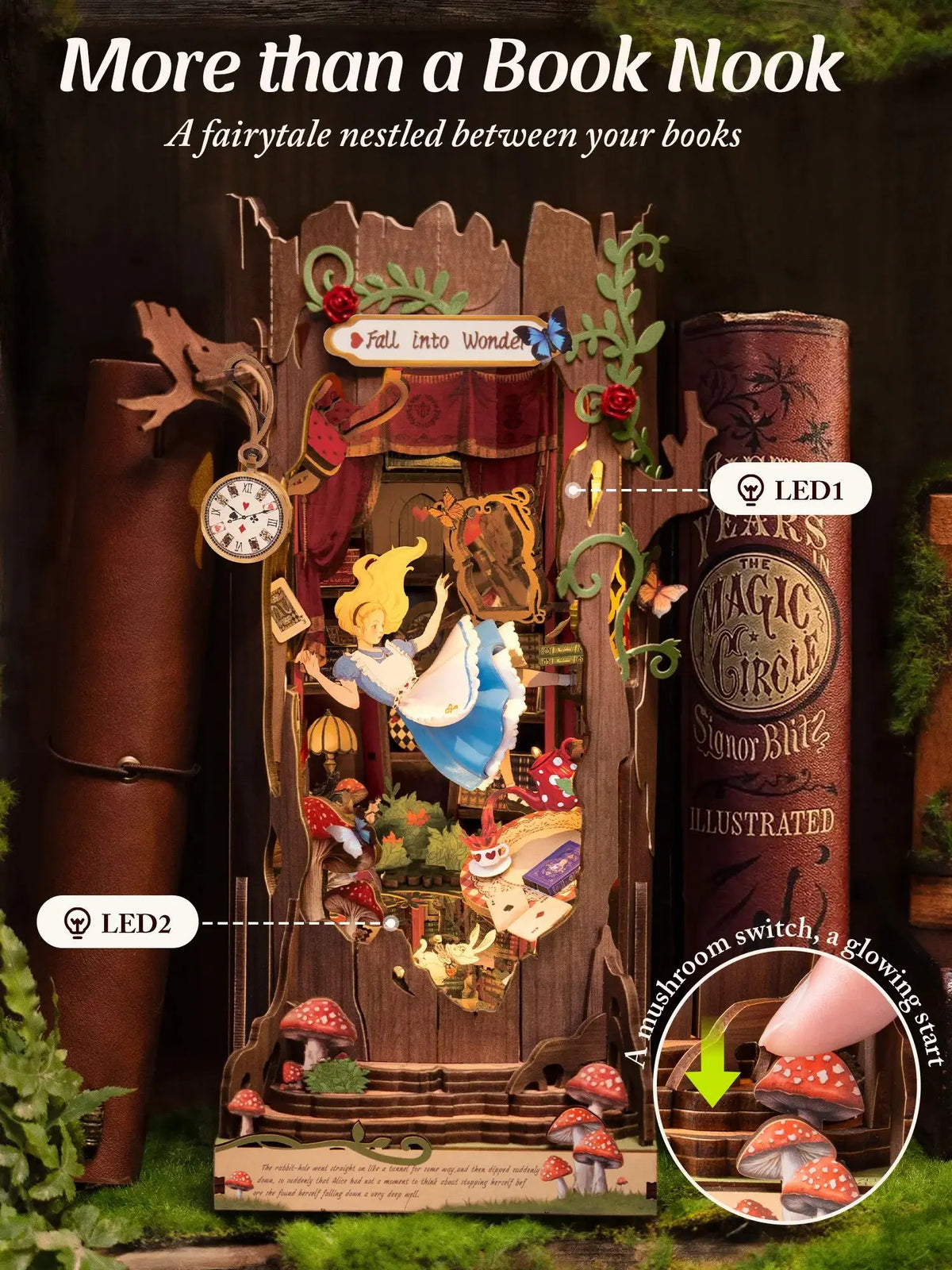 Rolife Fall Into Wonder DIY Book Nook Kit For Adults