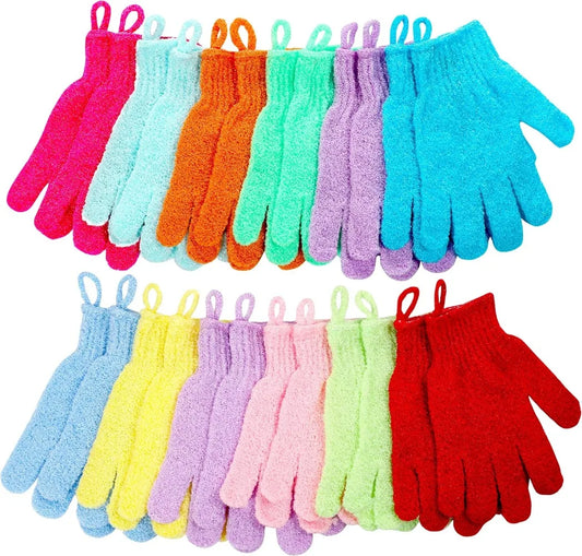 24-Piece Exfoliating Bath Gloves Set for Spa Skin Care
