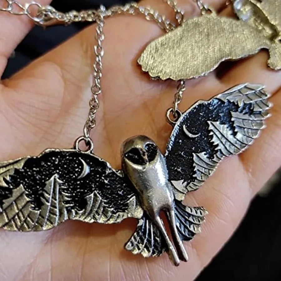Owl Pendant Necklace Stainless Steel Unisex Fashion Jewelry