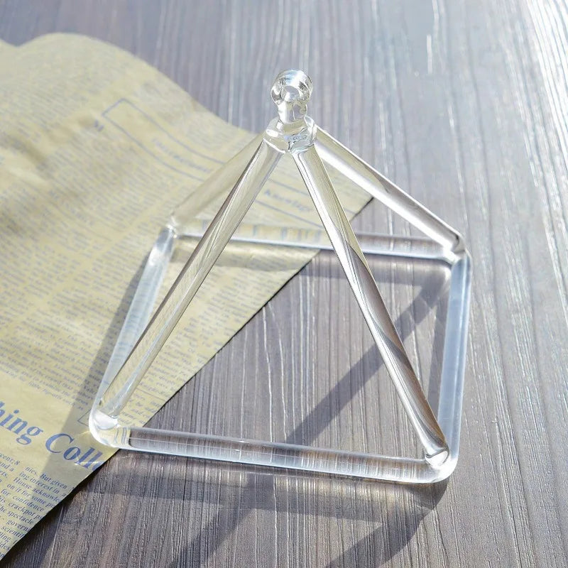 Quartz Singing Bowl Crystal Pyramid For Meditation And Sound Therapy
