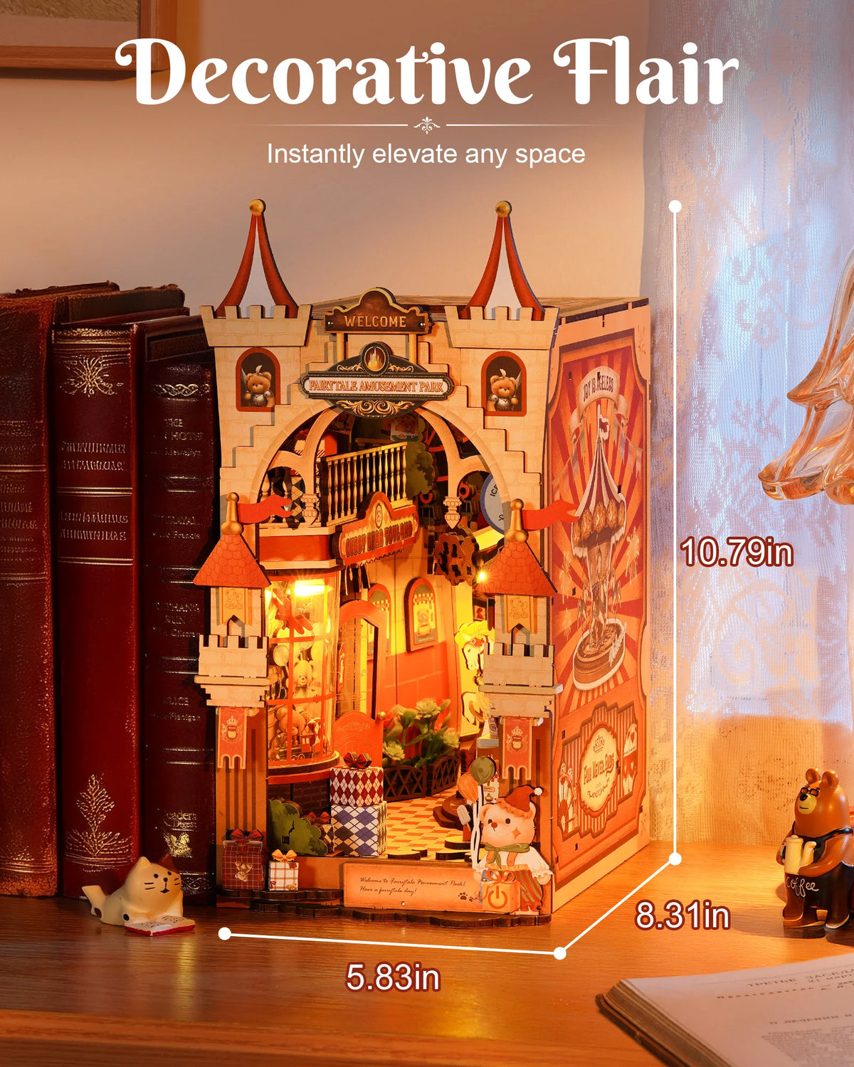 Rolife Fairytale Amusement Park DIY Book Nook Kit With LED