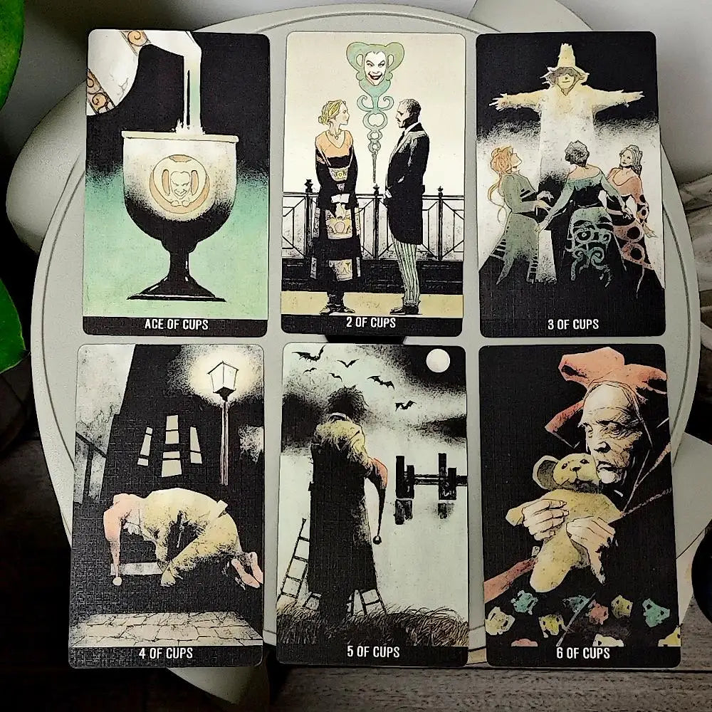 Dark Gothic Joker Tarot Deck With Premium Embossed Cards