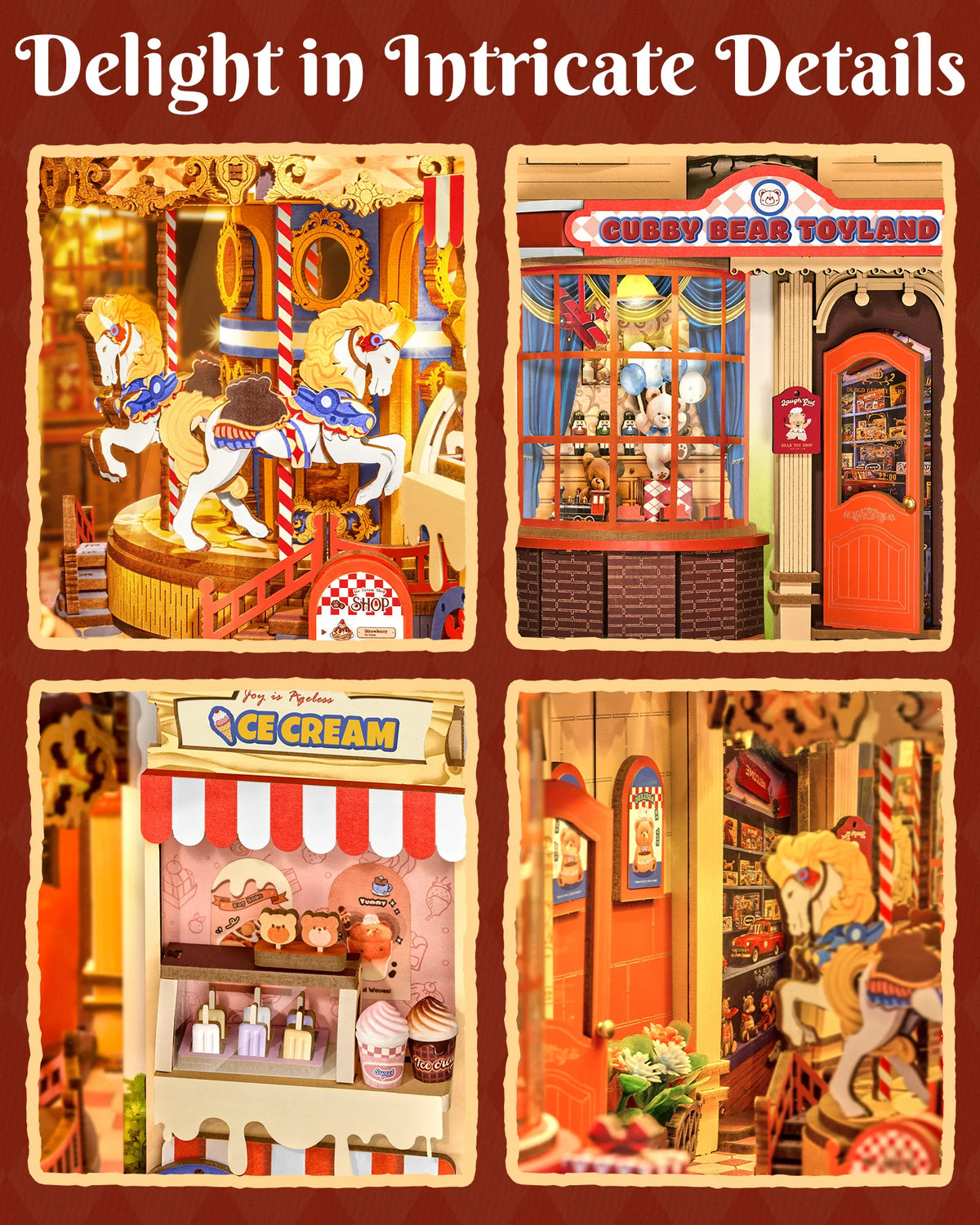 Rolife Fairytale Amusement Park DIY Book Nook Kit With LED