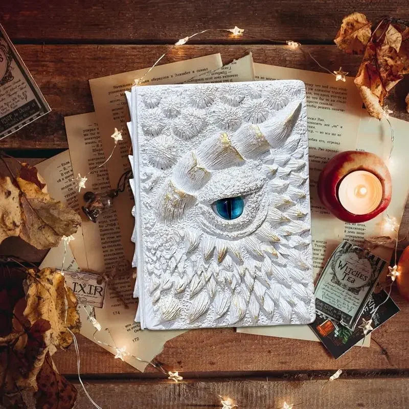 3D Dragon Eye Vintage Embossed Writing Journal For Dragon Lovers