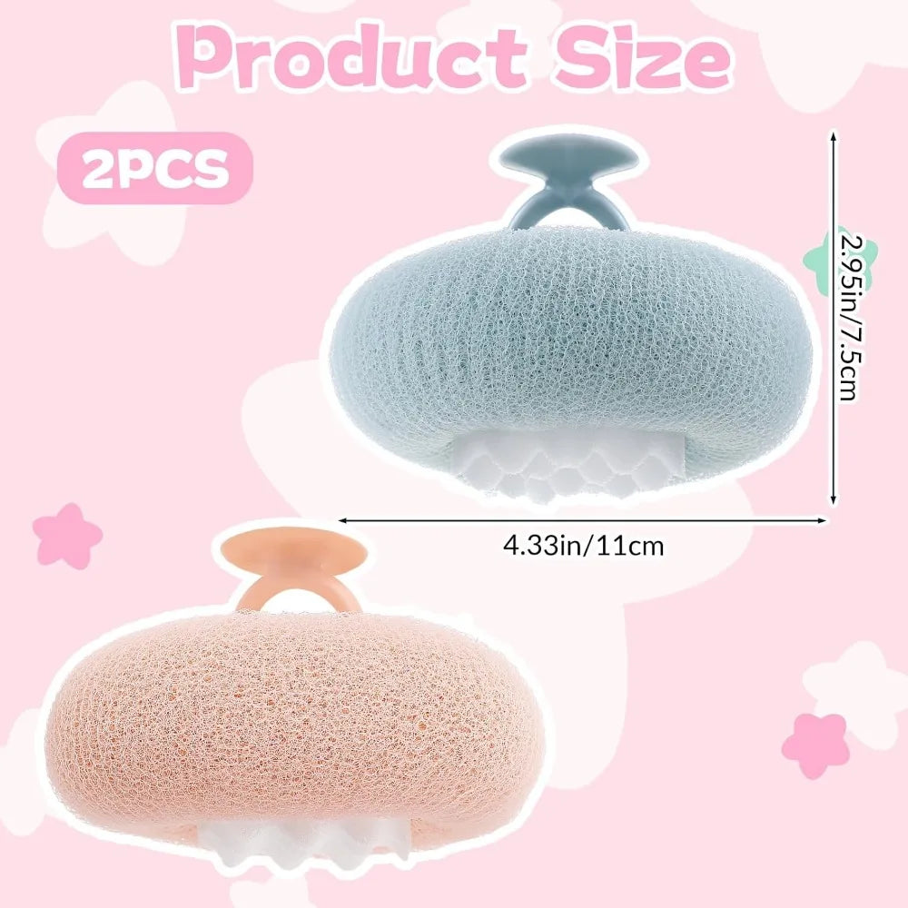 Exfoliating Sunflower Bath Ball Suction Cup Scrubber