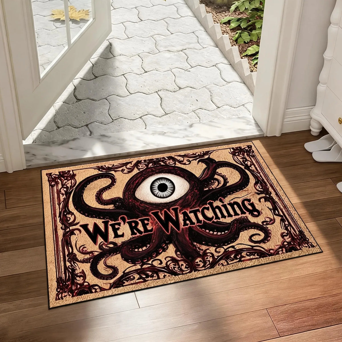 Halloween Welcome Doormat Anti Slip Indoor Outdoor Rug For Entryway