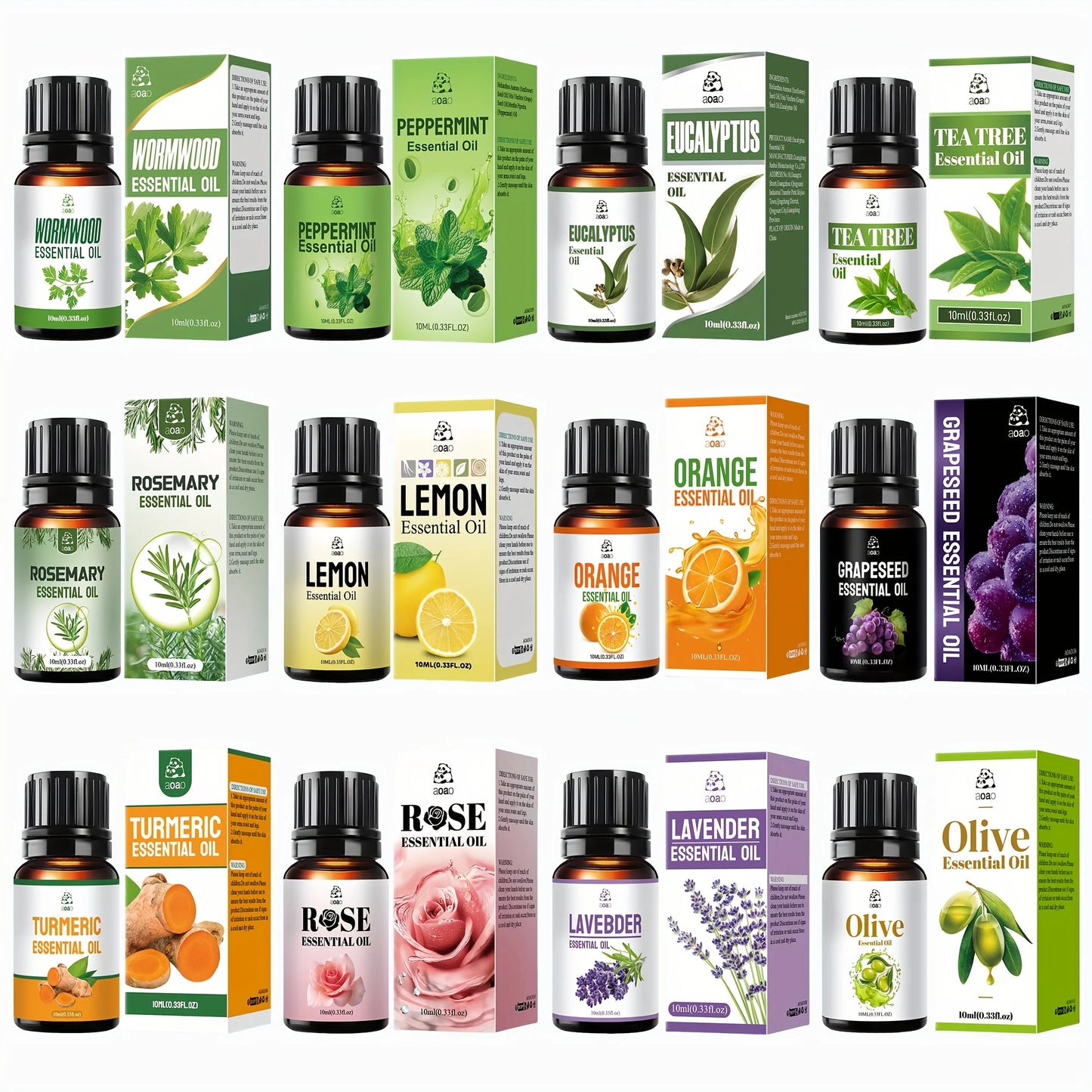 Aoao Skin Care Essential Oil Blend Set Natural Plant Extract
