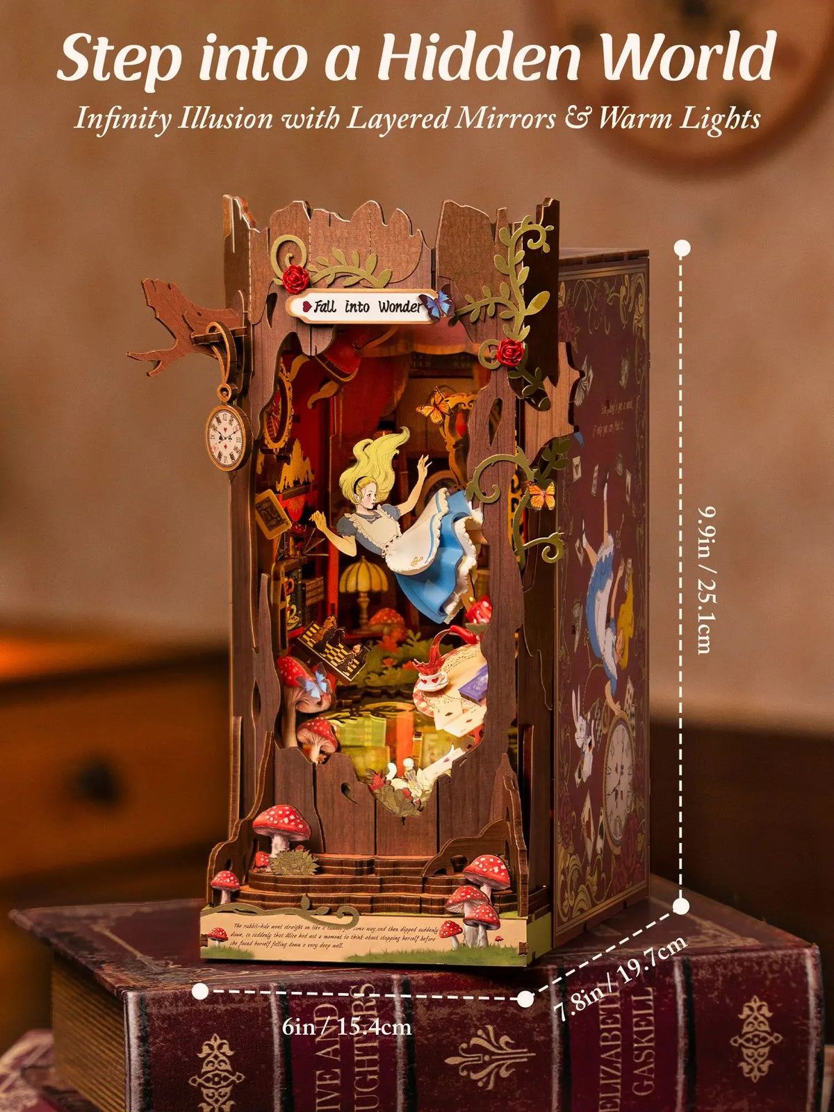 Rolife Fall Into Wonder DIY Book Nook Kit For Adults