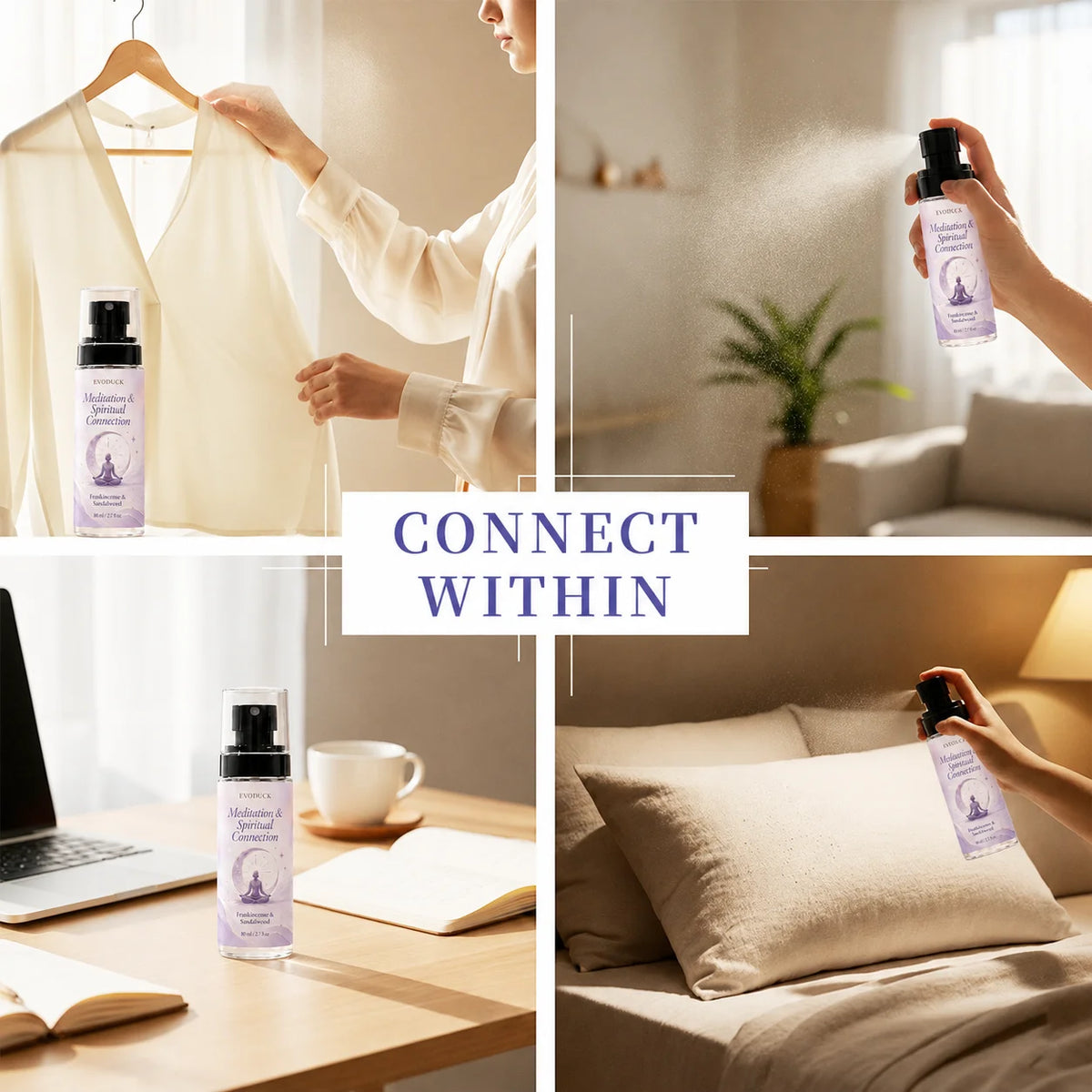 Frankincense Sandalwood Room Spray For Meditation And Spiritual Connection