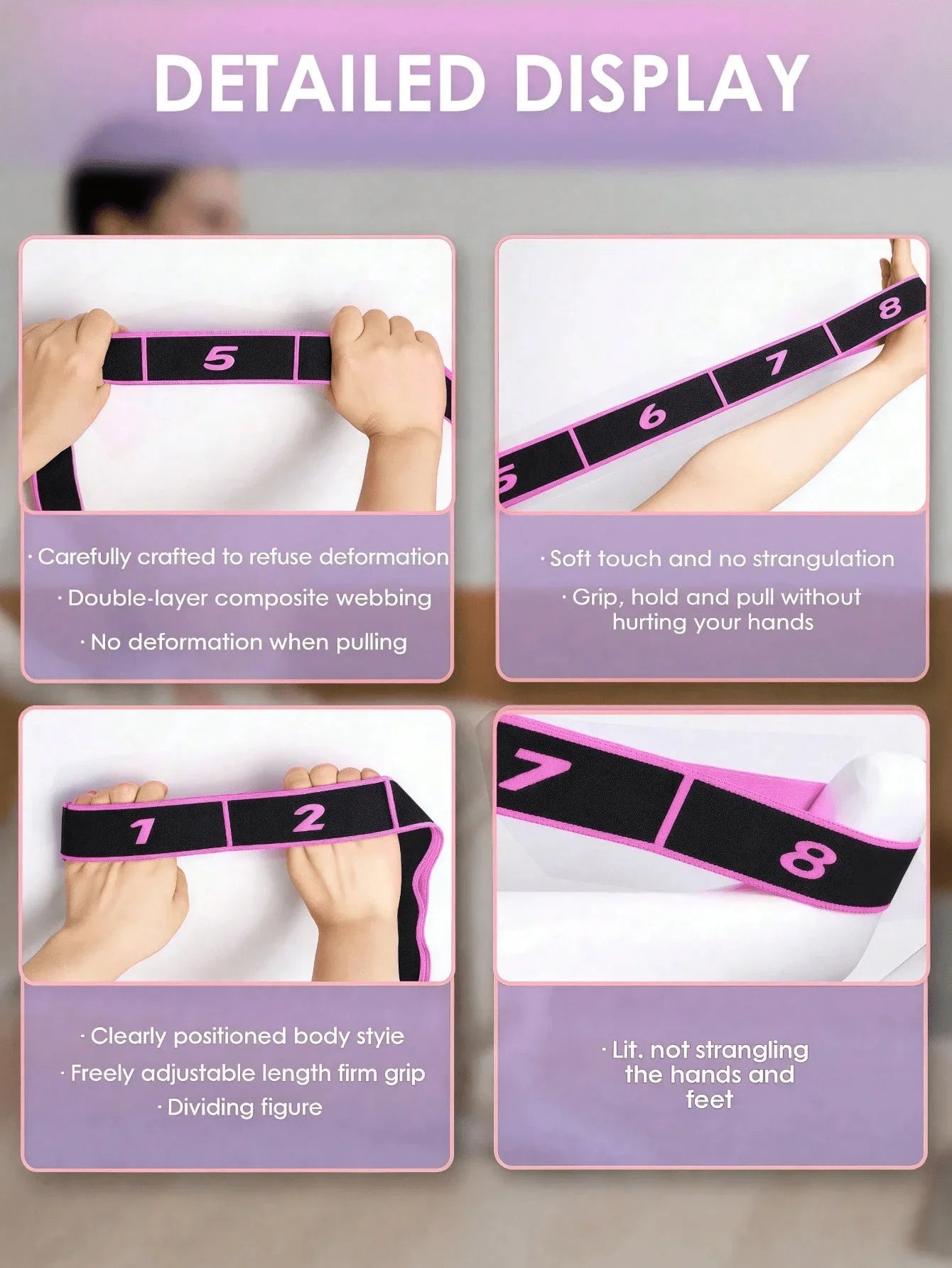 Yoga Elastic Band Resistance Strap For Pilates Gymnastics And Dance