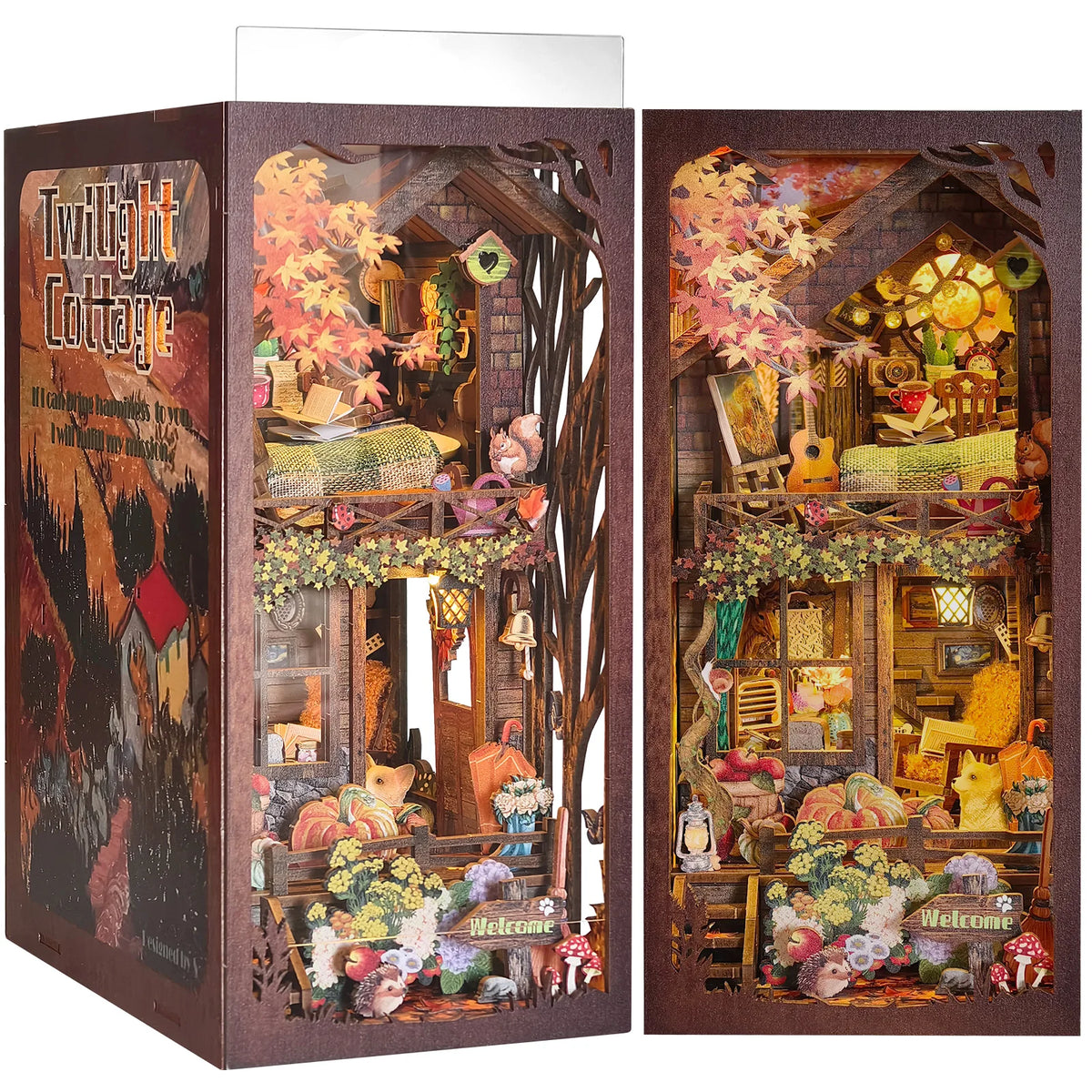 AslowSnail Diy Wooden Magic House Book Nook Kit For Shelves