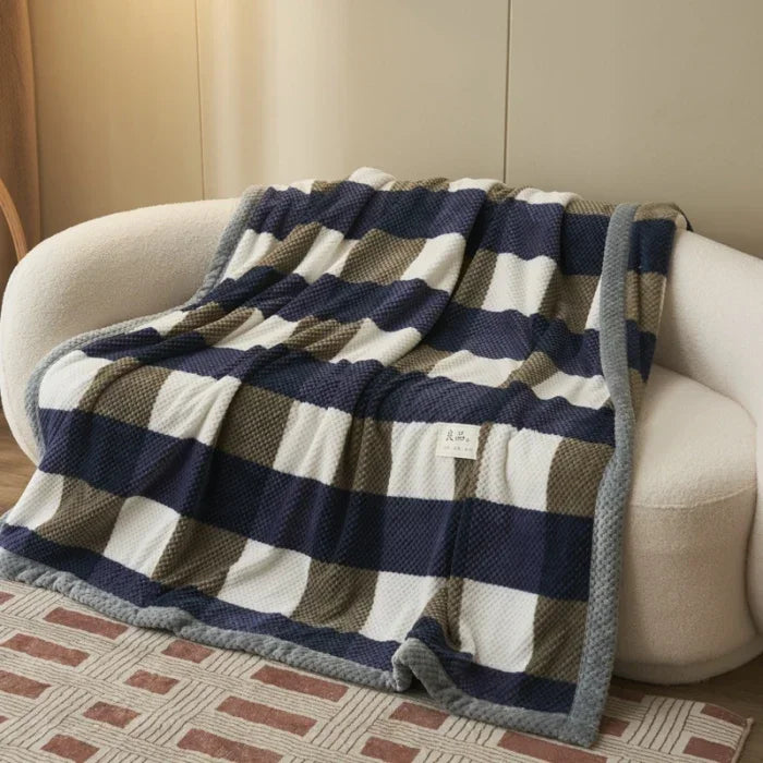 Knit Chenille Blanket Throw Machine Washable For Couch