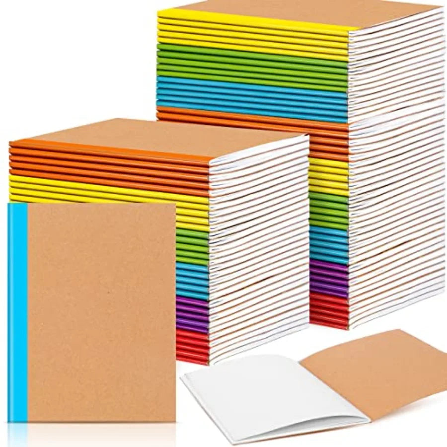 Kraft Paper Notebooks 150 Pack Blank Page Sewn Travel Journal