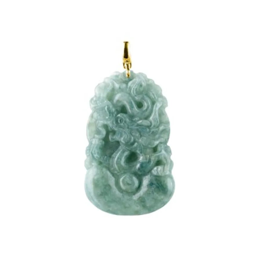 Natural Jade Necklace Real Jade Chinese Zodiac Charm Engraved Jewelry