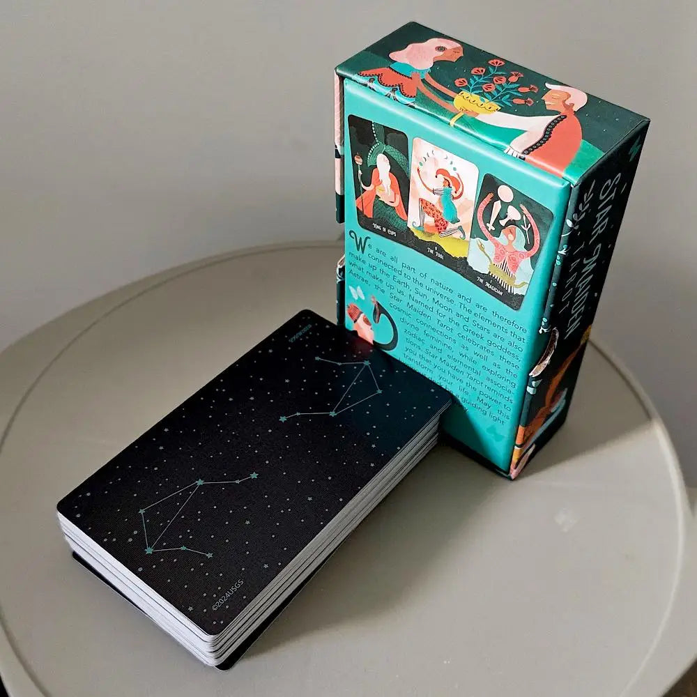Star Maiden Celestial Tarot Deck Featuring Mystical Divine Illustrations