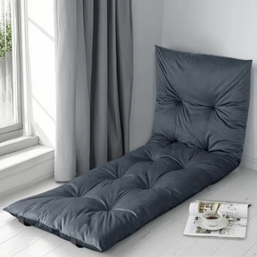 Floor Lounger Pillow Foldable Tufted Cushion for Yoga and Meditation