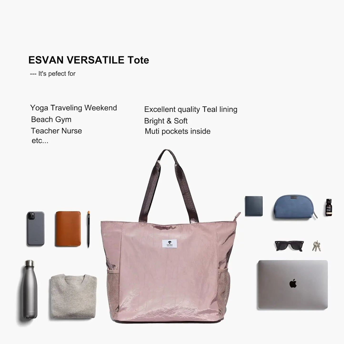 Yoga Mat Bag Tote Carrier for Office, Yoga, Pilates, Travel, Beach & Gym - Durable Shoulder Carryall