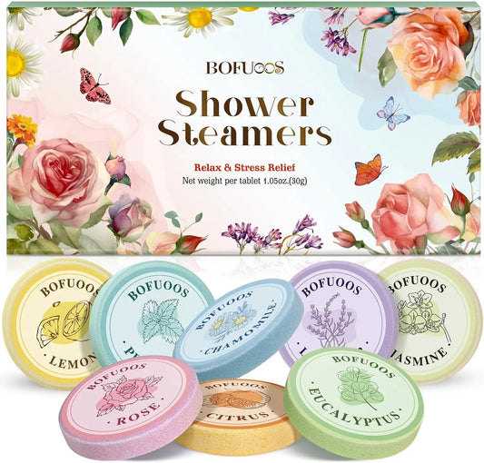 Shower Steamers Aromatherapy – Birthday Gifts for Women, Natural Essential Oils Bath Bombs for Self Care Relaxation Home SPA