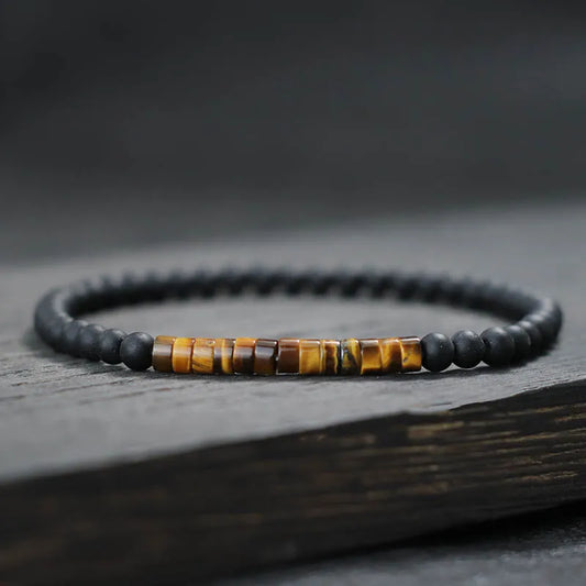 Unisex Minimalist Bead Bracelet Rhinestone Strand Jewelry