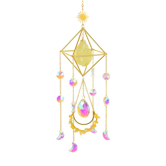 Alloet K9 Crystal Light Catchers Wind Chimes Sunlight Trapping