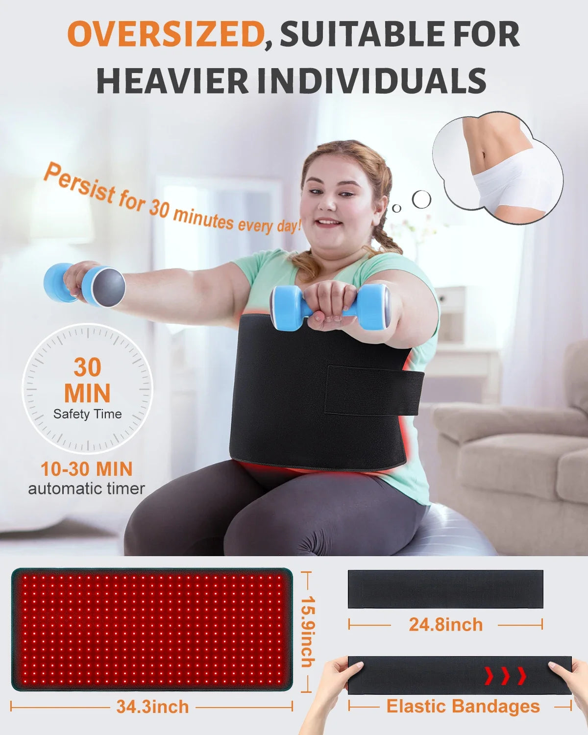 Astarexin LED Light Therapy Heating Pad 660nm 850nm Pain Relief