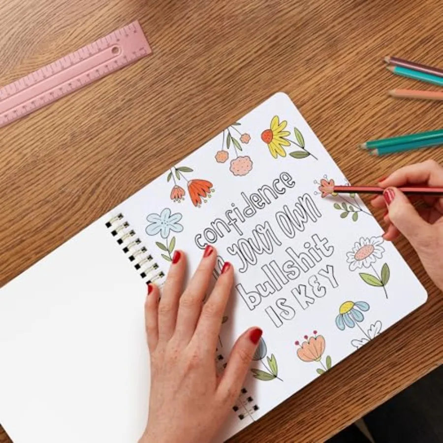 Relaxing Coloring Book Set For Adults And Teens Stress Relief
