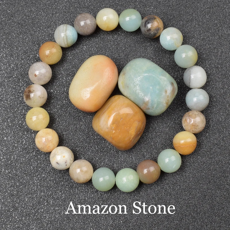 QLDDDstar Natural Golden Obsidian Stone Beaded Bracelet For Men And Women