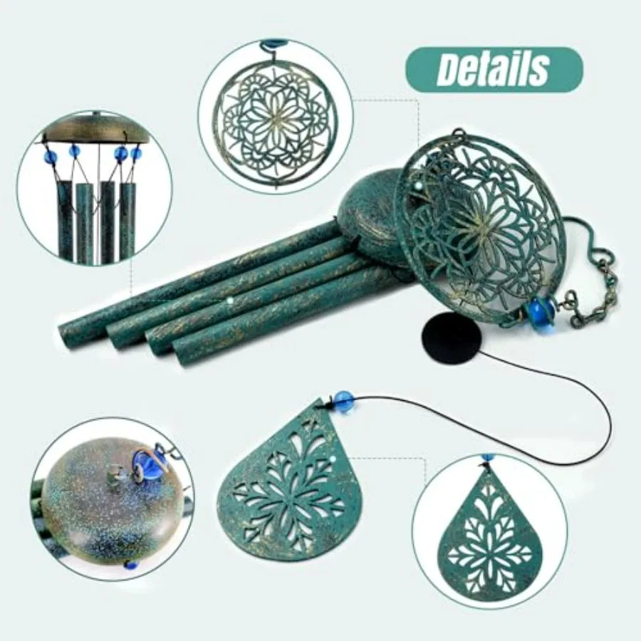 Wind Chimes Outdoor Zen Garden Decor Mandala Design