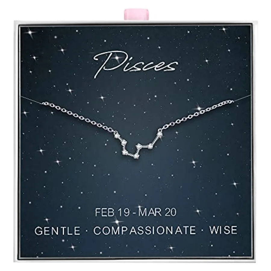 925 Sterling Silver Constellation Horoscope Necklace For Women